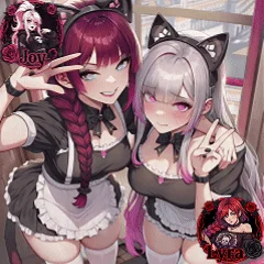 Joy and Lyra - Nyan Noir Café